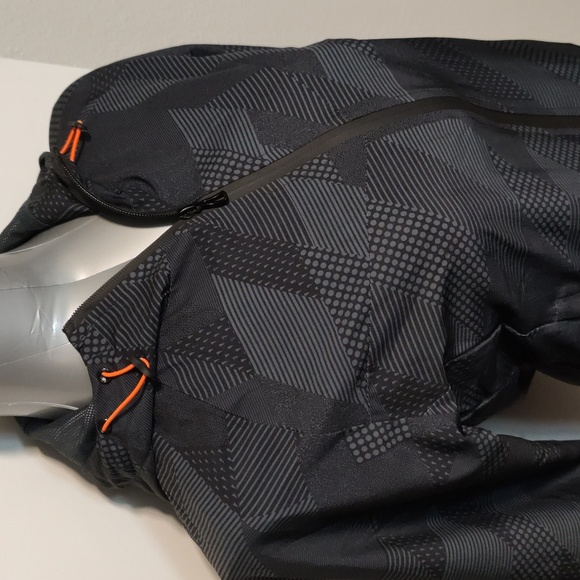 Geometric athletic jacket with mesh lining size XS navy blue - Picture 2 of 6